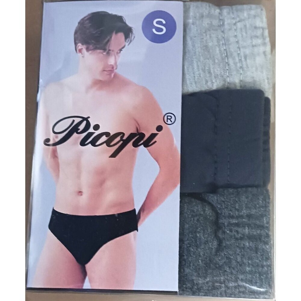 Picopi Men's Low Rise Briefs 3 Pack Multi Color 100% Cotton Small New